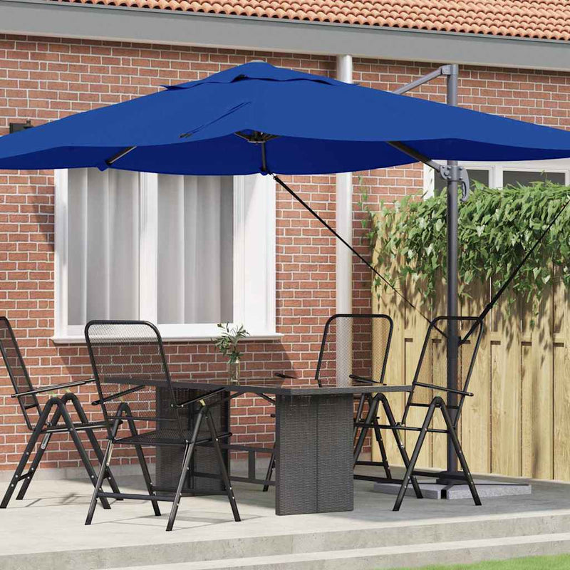 Ombrellone Vidaxx azzurro blu 351 x 250 x 260 cm poliestere e alluminio