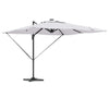 Vidaxl roma parasol beige 286 x 284 x 270 cm aluminium en polyester