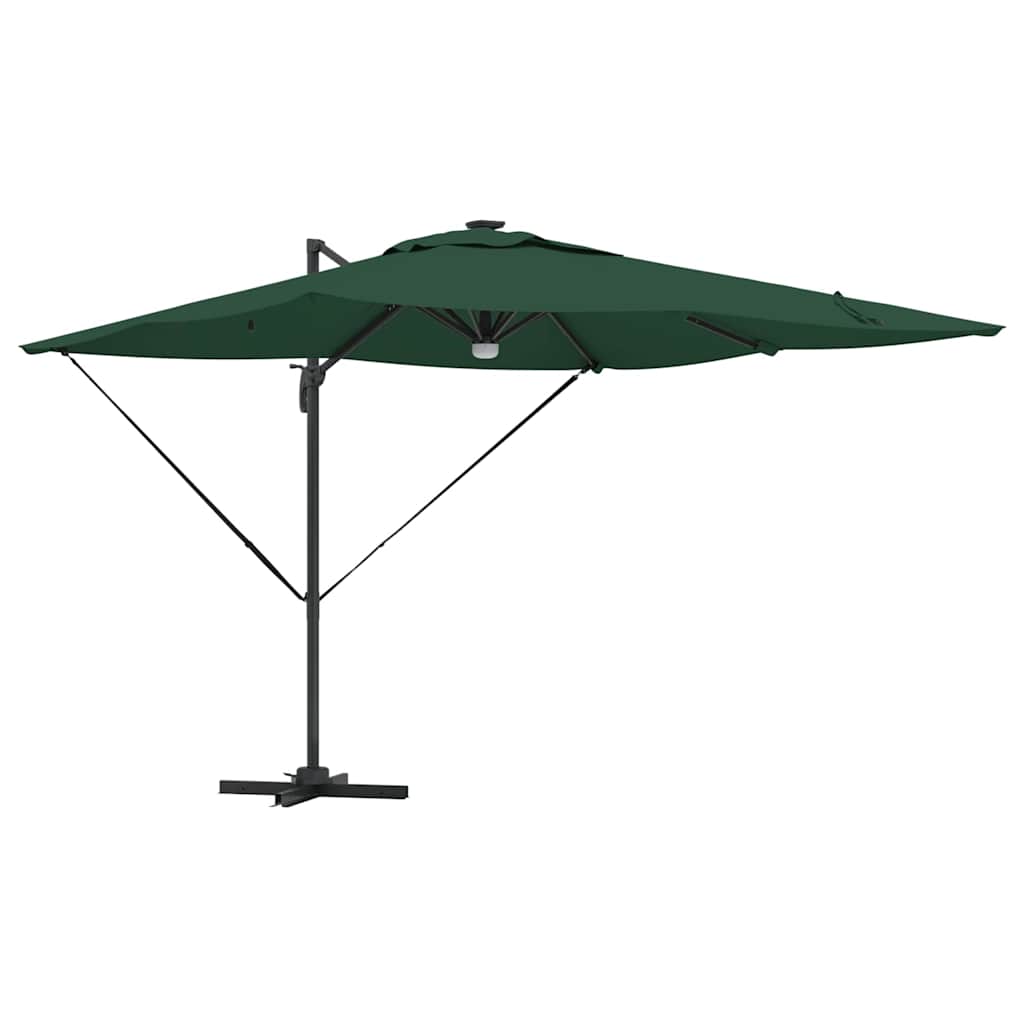 Vidaxl roma parasol groen 286 x 284 x 270 cm aluminium en polyester