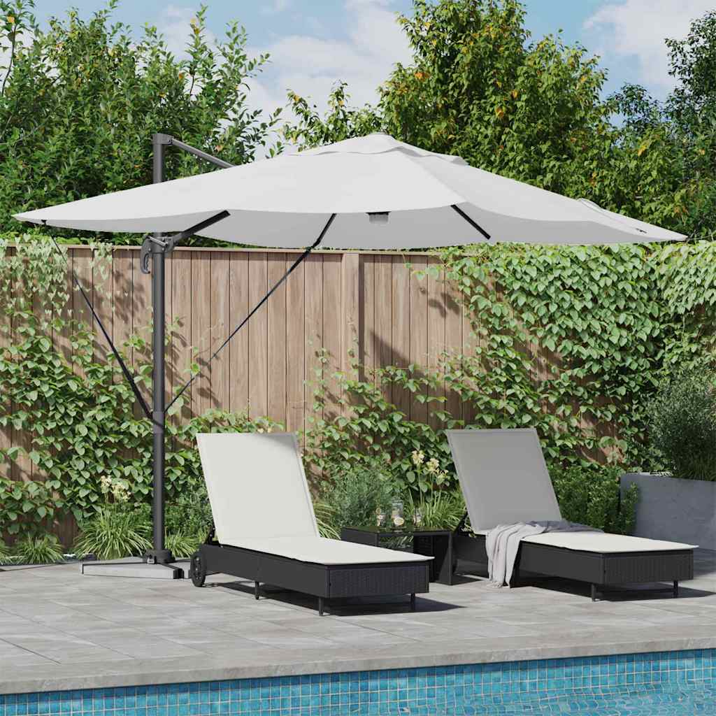 Ombrellone Vidaxx sabbia 351 x 250 x 253 cm poliestere e alluminio
