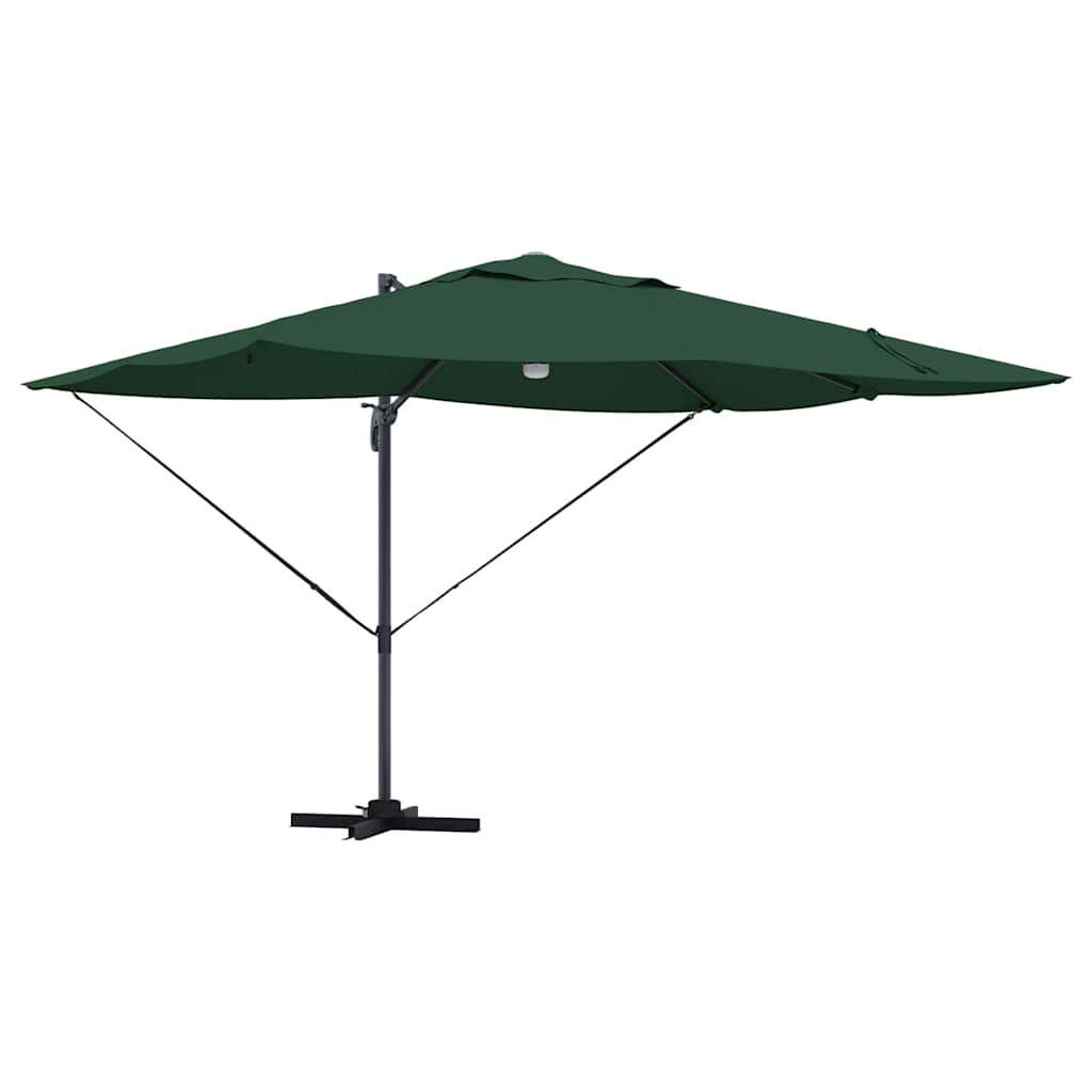 Ombrellone Vidaxx verde 351 x 250 x 253 cm poliestere e alluminio