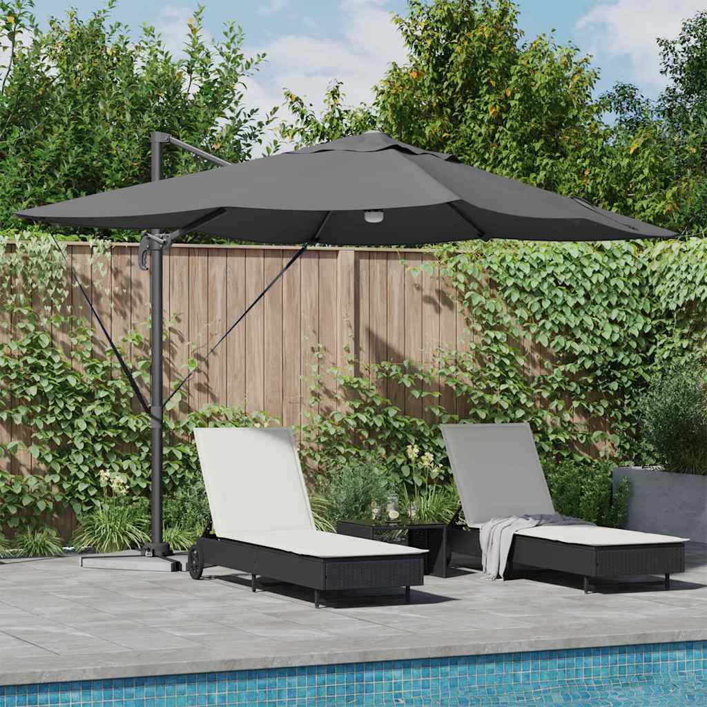 Ombrellone Vidaxx antracite 351 x 250 x 253 cm poliestere e alluminio