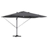 Ombrellone Vidaxx antracite 351 x 250 x 253 cm poliestere e alluminio