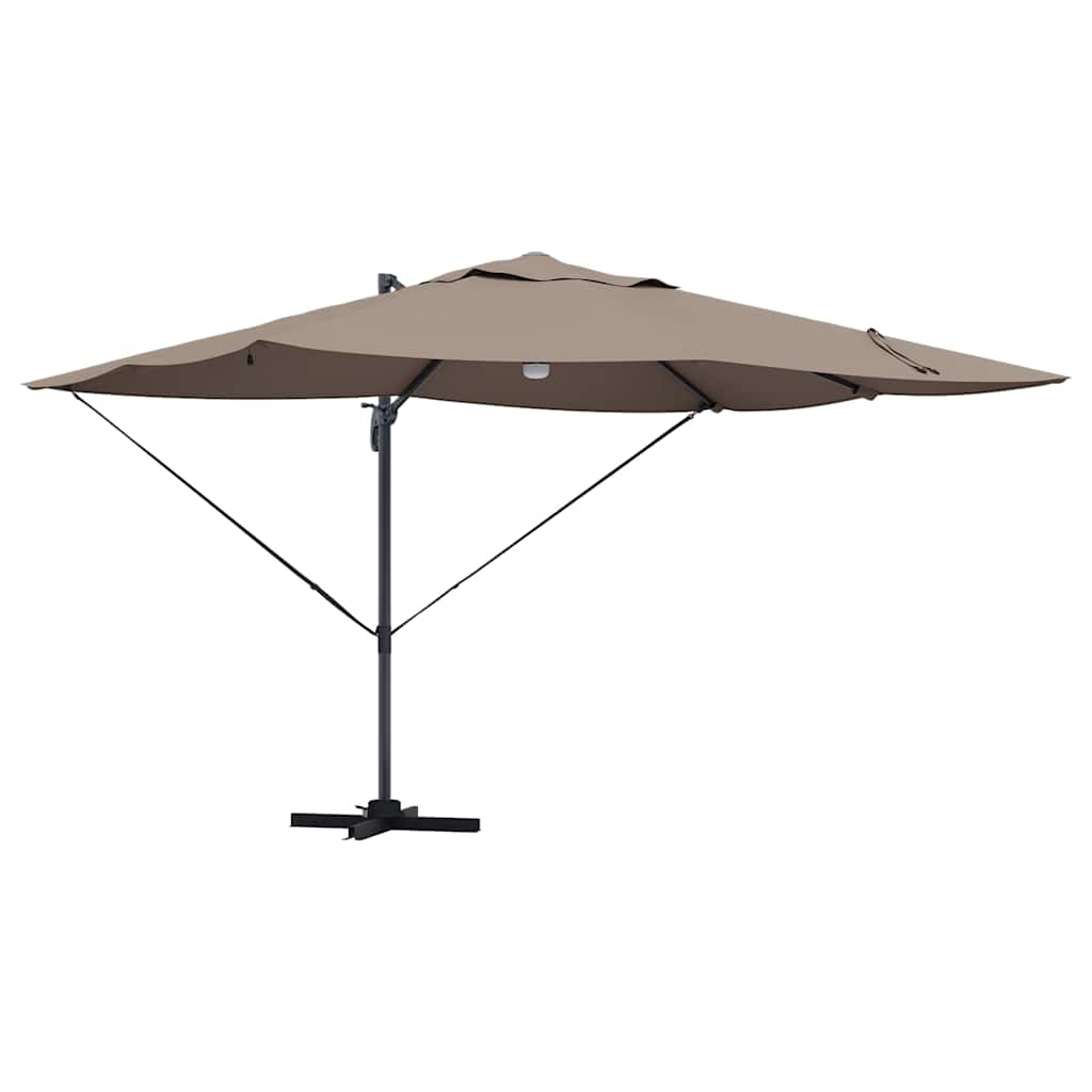 Vidaxl parasol taupe 351 x 250 x 253 cm polyester en aluminium
