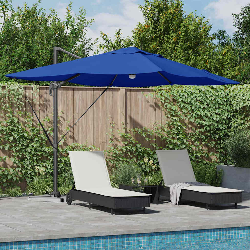 Vidaxx sombrilla azul celeste 351 x 250 x 253 cm poliéster y aluminio