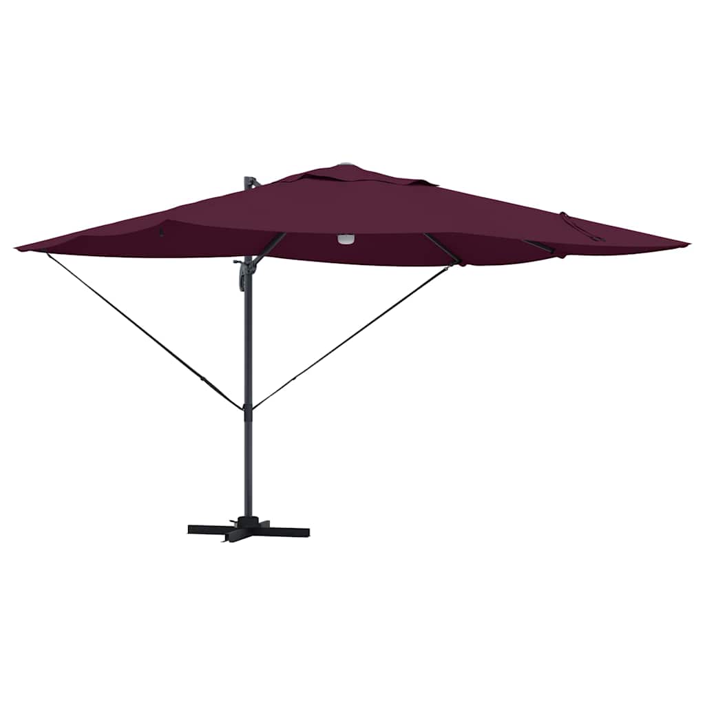 Vidaxl parasol bordeaux rood 351 x 250 x 253 cm polyester en aluminium