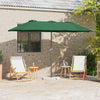 Vidaxl tuinparasol groen 370 x 197 x 239 cm polyester en aluminium