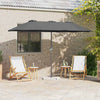 Sombrilla de jardín vidaxxl antracita 370 x 197 x 239 cm poliéster y aluminio