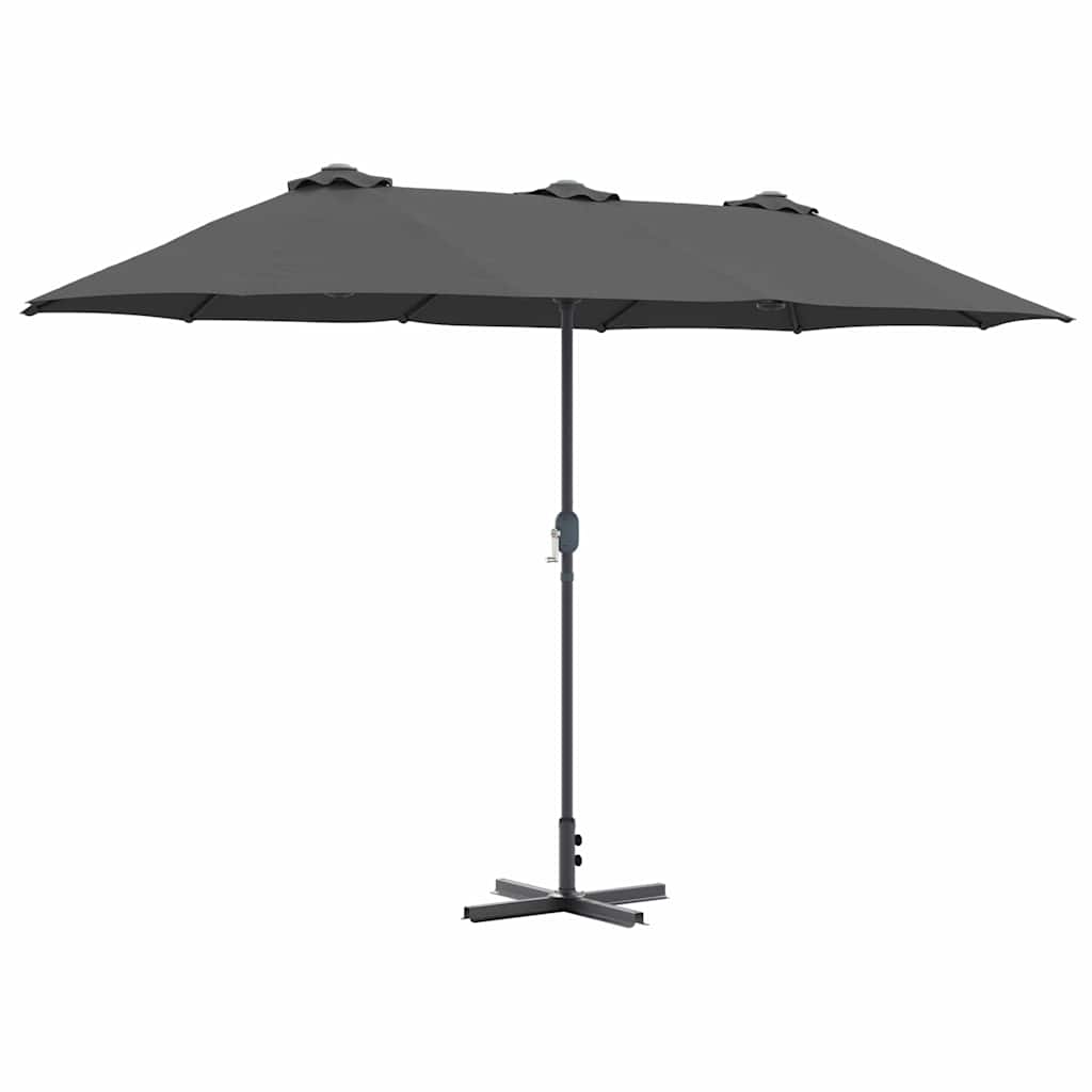 Vidaxl tuinparasol antraciet 370 x 197 x 239 cm polyester en aluminium