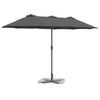 Sombrilla de jardín vidaxxl antracita 370 x 197 x 239 cm poliéster y aluminio