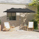 Ombrellone da giardino Vidaxx nero 370 x 197 x 239 cm poliestere e alluminio