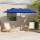 Vidaxl tuinparasol azurblauw 370 x 197 x 239 cm polyester en aluminium