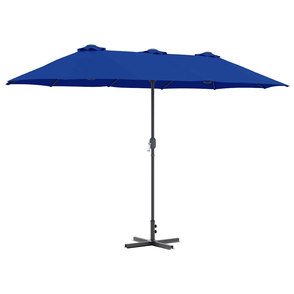 Vidaxl tuinparasol azurblauw 370 x 197 x 239 cm polyester en aluminium