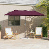 Vidaxl tuinparasol bordeaux rood 370 x 197 x 239 cm