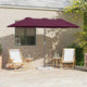 Vidaxl tuinparasol bordeaux rood 370 x 197 x 239 cm