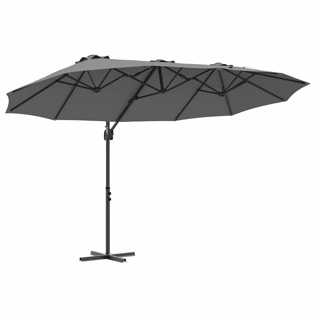 Vidaxl parasol antraciet 372 x 198 x 243 cm polyester en aluminium