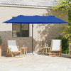 Ombrellone Vidaxx azzurro blu 372 x 198 x 243 cm poliestere e alluminio