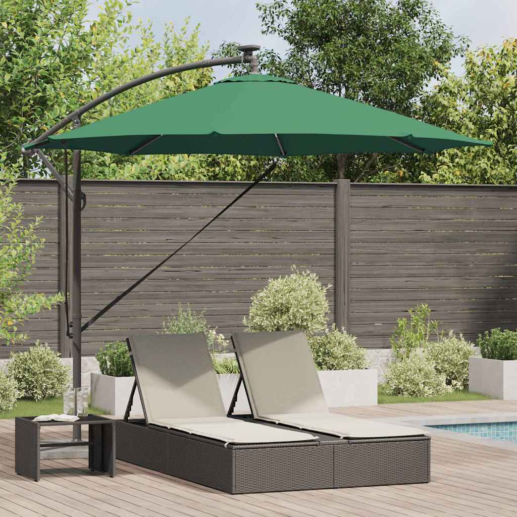 Ombrellone Vidaxx verde 294 x 294 x 248 cm poliestere e alluminio