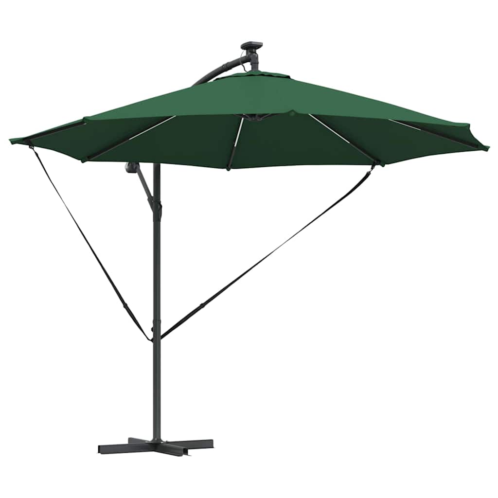 Ombrellone Vidaxx verde 294 x 294 x 248 cm poliestere e alluminio