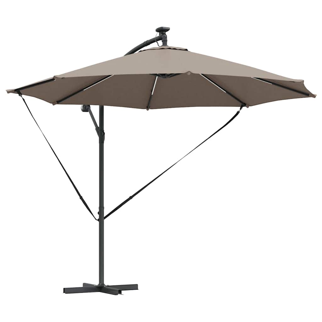Vidaxl parasol taupe 294 x 294 x 248 cm polyester en aluminium
