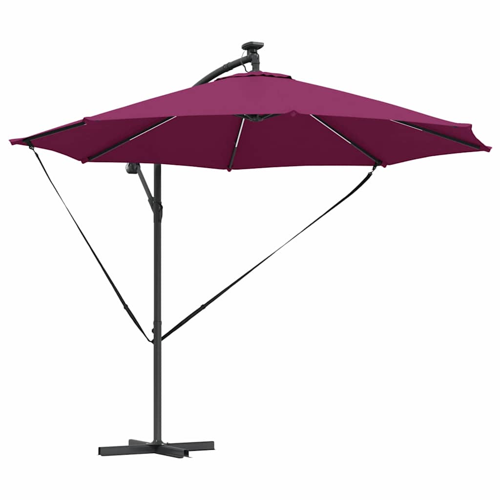 Vidaxl parasol bordeaux rood 294 x 294 x 248 cm polyester en aluminium