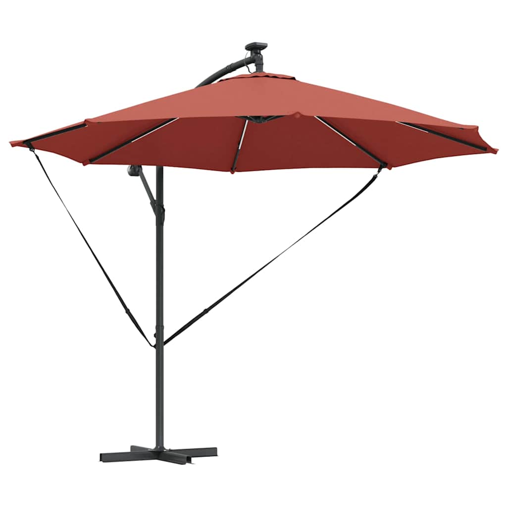 Vidaxl parasol terracotta 294 x 294 x 248 cm polyester en aluminium