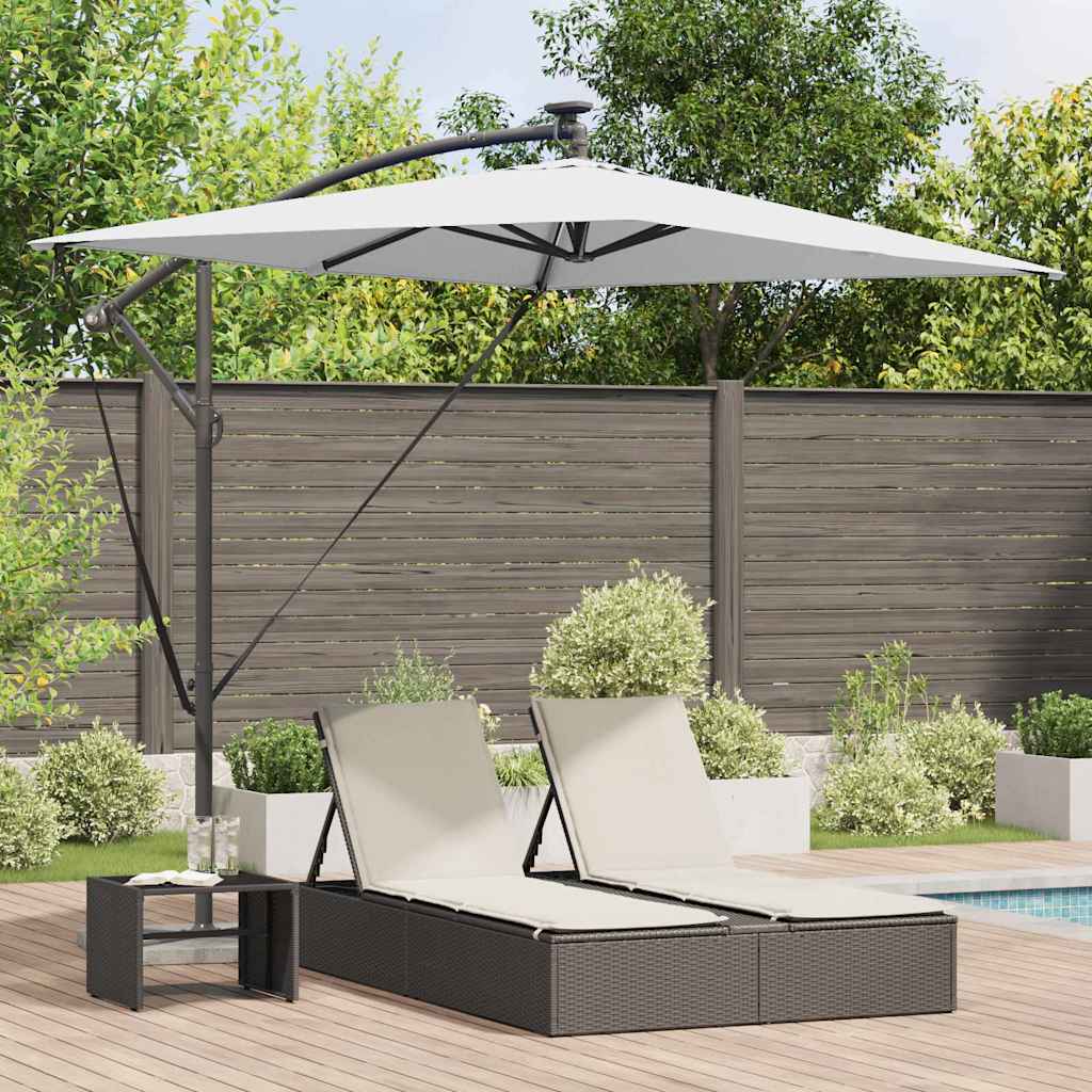 Ombrellone Vidaxx sabbia 294 x 200 x 270 cm poliestere e alluminio