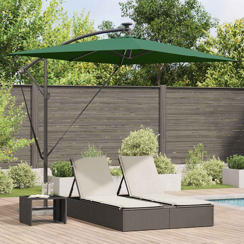 Ombrellone Vidaxx verde 294 x 200 x 270 cm poliestere e alluminio