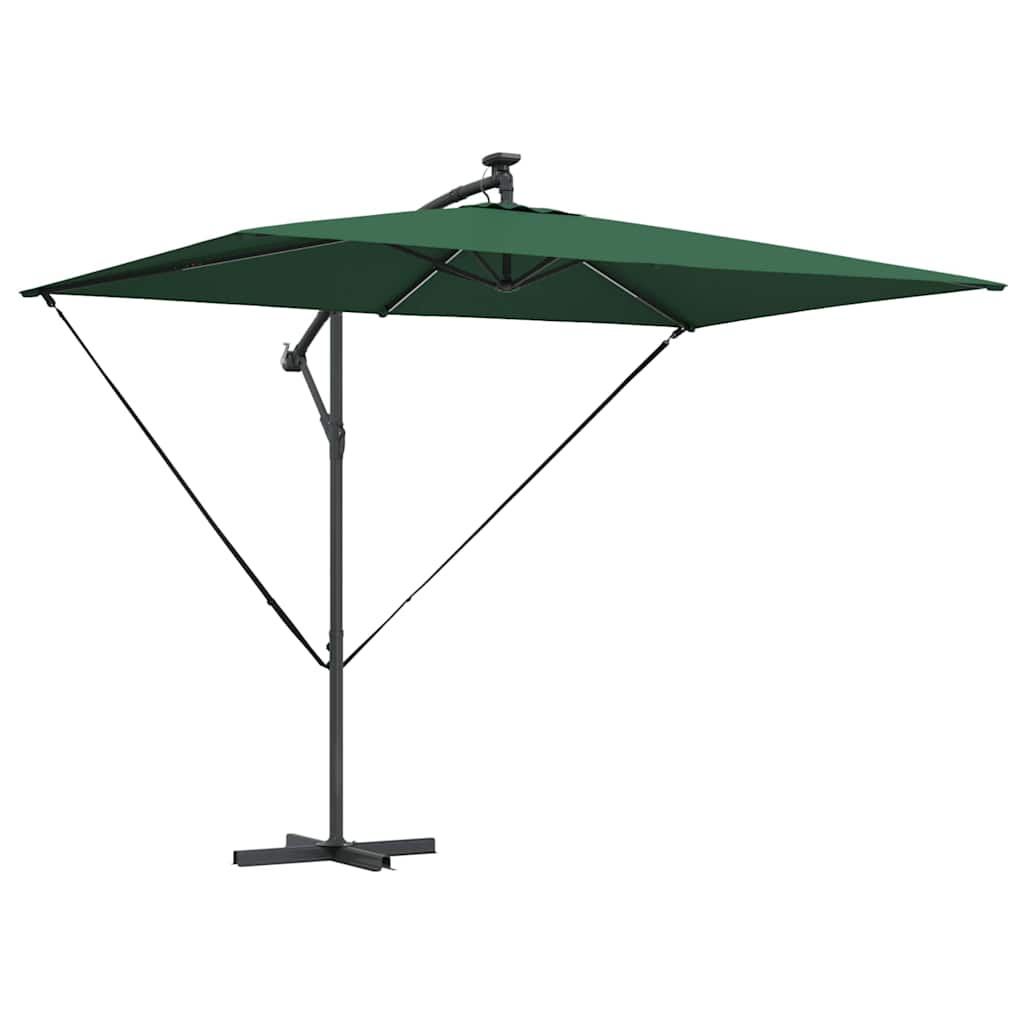 Ombrellone Vidaxx verde 294 x 200 x 270 cm poliestere e alluminio