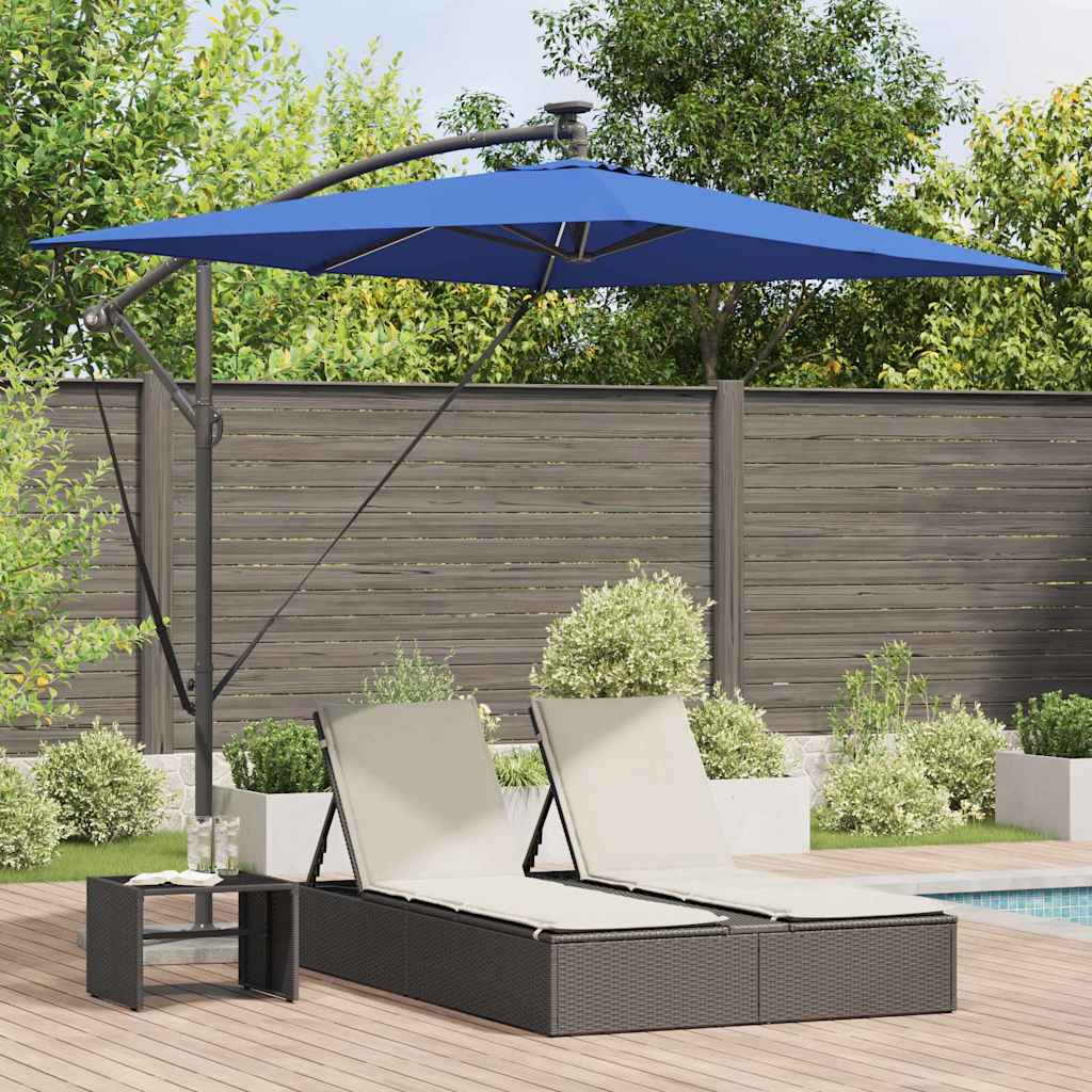 Ombrellone Vidaxx azzurro blu 294 x 200 x 270 cm poliestere e alluminio