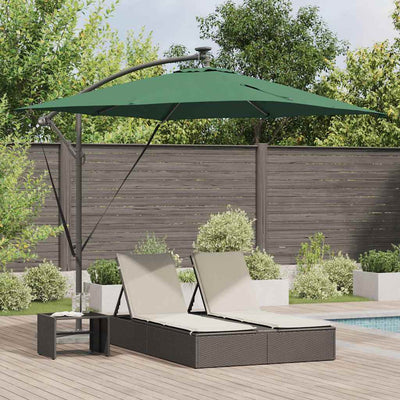 VidaXL Sombrilla cantilever banana verde 249 x 249 x 250 cm