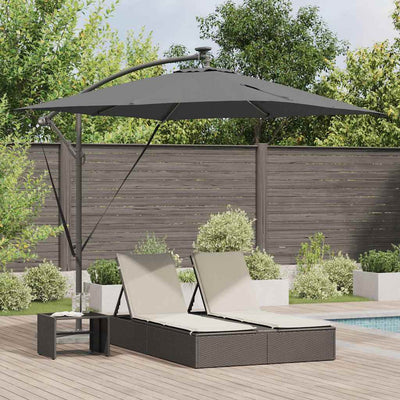 VidaXL Sombrilla cantilever banana antracita 249 x 249 x 250 cm