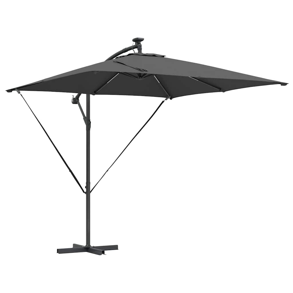 VidaXL Ombrellone a sbalzo banana antracite 249 x 249 x 250 cm