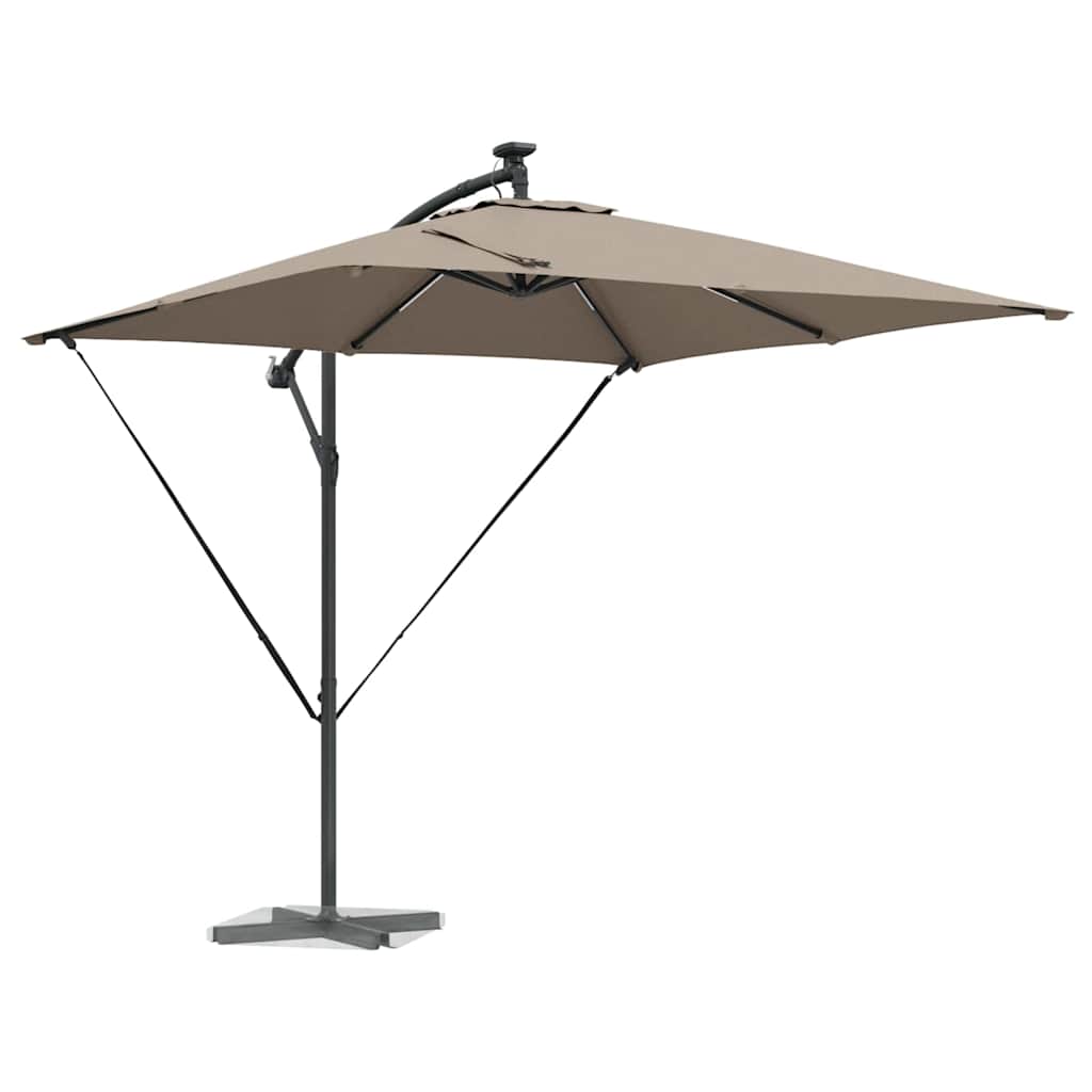 Vidaxl cantilever banana parasol taupe 249 x 249 x 250 cm