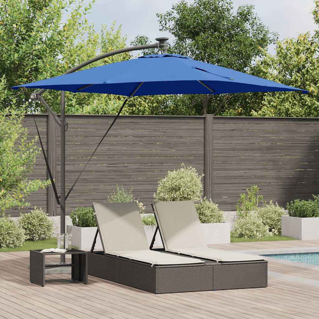VidaXL Ombrellone a sbalzo banana blu 249 x 249 x 250 cm
