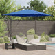 VidaXL Ombrellone a sbalzo banana blu 249 x 249 x 250 cm