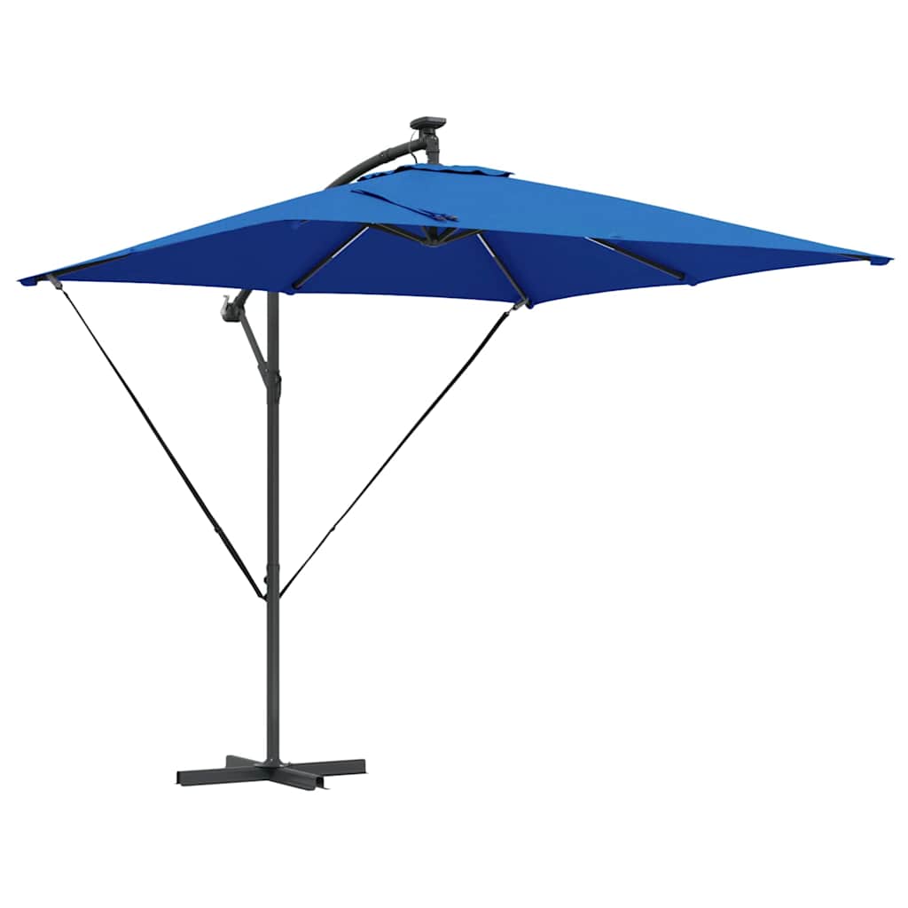 VidaXL Ombrellone a sbalzo banana blu 249 x 249 x 250 cm