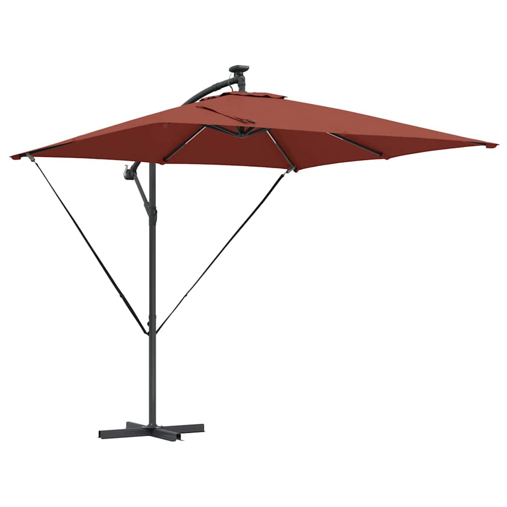 Vidaxl cantilever banana parasol terracotta 249 x 249 x 250 cm