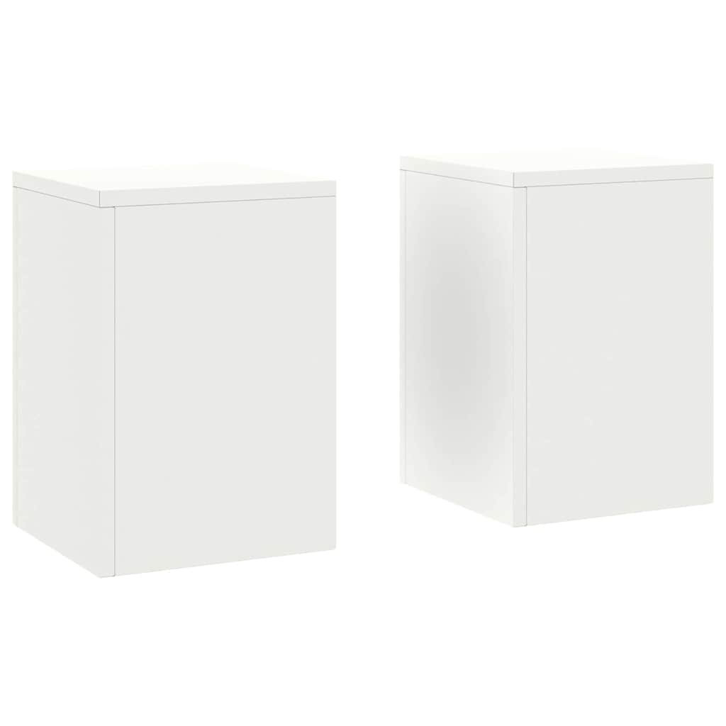 Supporto per piante VidaXL 2 pezzi bianco 24 x 24 x 35 cm in acciaio