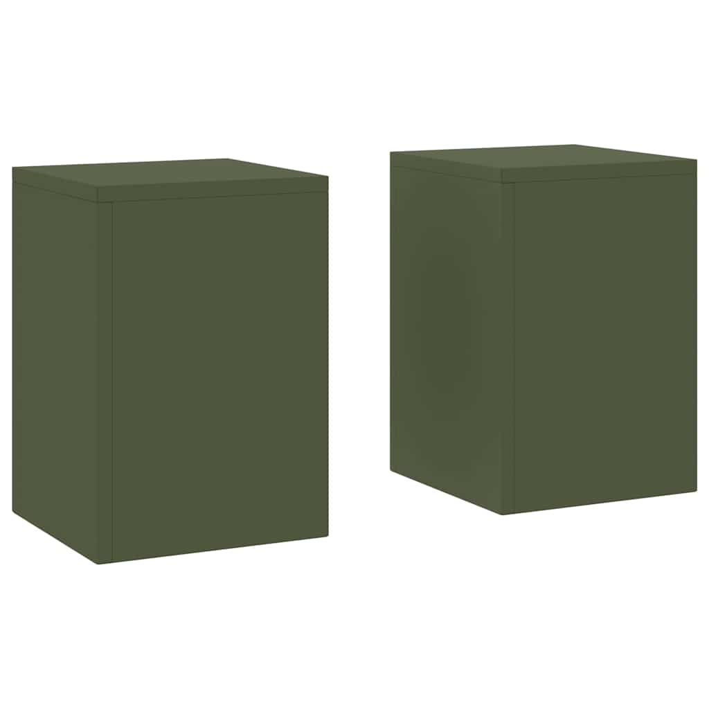 Supporto per piante Vidaxx 2 pezzi verde oliva 24 x 24 x 35 cm in acciaio