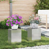 VidaXL soporte para plantas 2 piezas plata 24 x 24 x 35 cm acero inoxidable