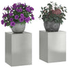 Supporto per piante VidaXL 2 pezzi argento 24 x 24 x 35 cm in acciaio inossidabile