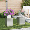 Supporto per piante Vidaxxl 2 pezzi argento 24 x 24 x 35 cm