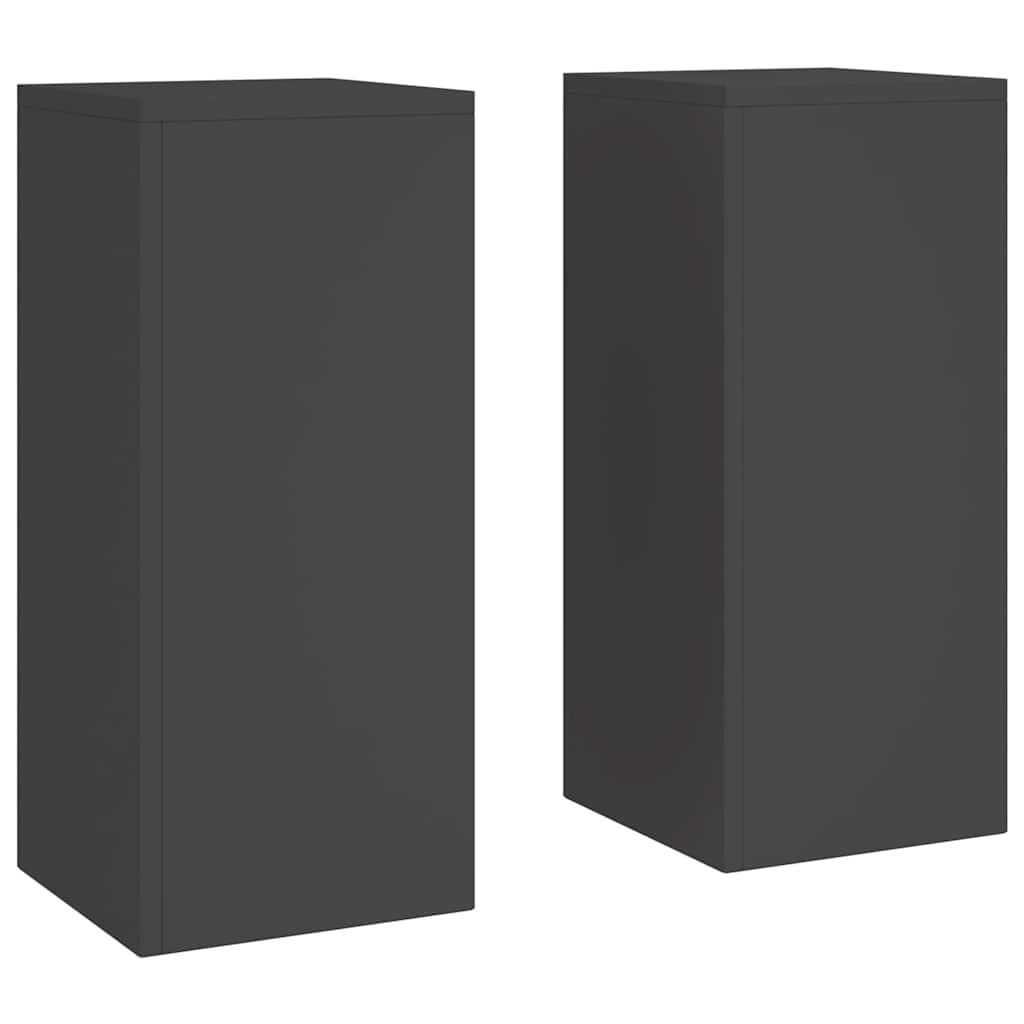 Supporto per piante VidaXL 2 pezzi nero 24 x 24 x 55 cm in acciaio