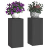 VidaXL soporte para plantas 2 piezas negro 24 x 24 x 55 cm acero