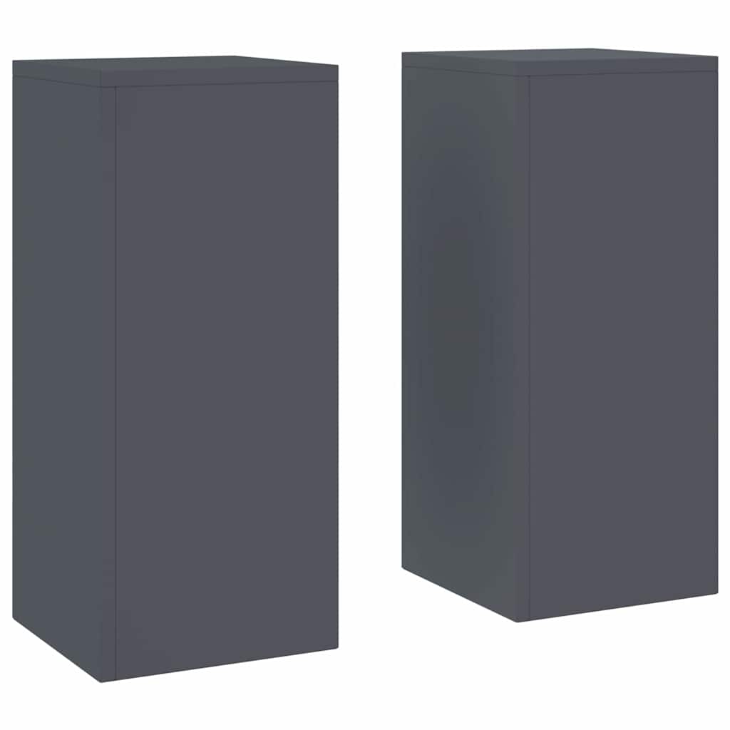 Supporto per piante Vidaxl 2 pezzi antracite 24 x 24 x 55 cm in acciaio