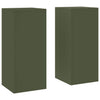 Supporto per piante Vidaxx 2 pezzi verde oliva 24 x 24 x 55 cm in acciaio