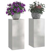 VidaXL soporte para plantas 2 piezas plata 24 x 24 x 55 cm acero inoxidable