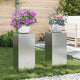 Supporto per piante VidaXL 2 pezzi argento 24 x 24 x 55 cm