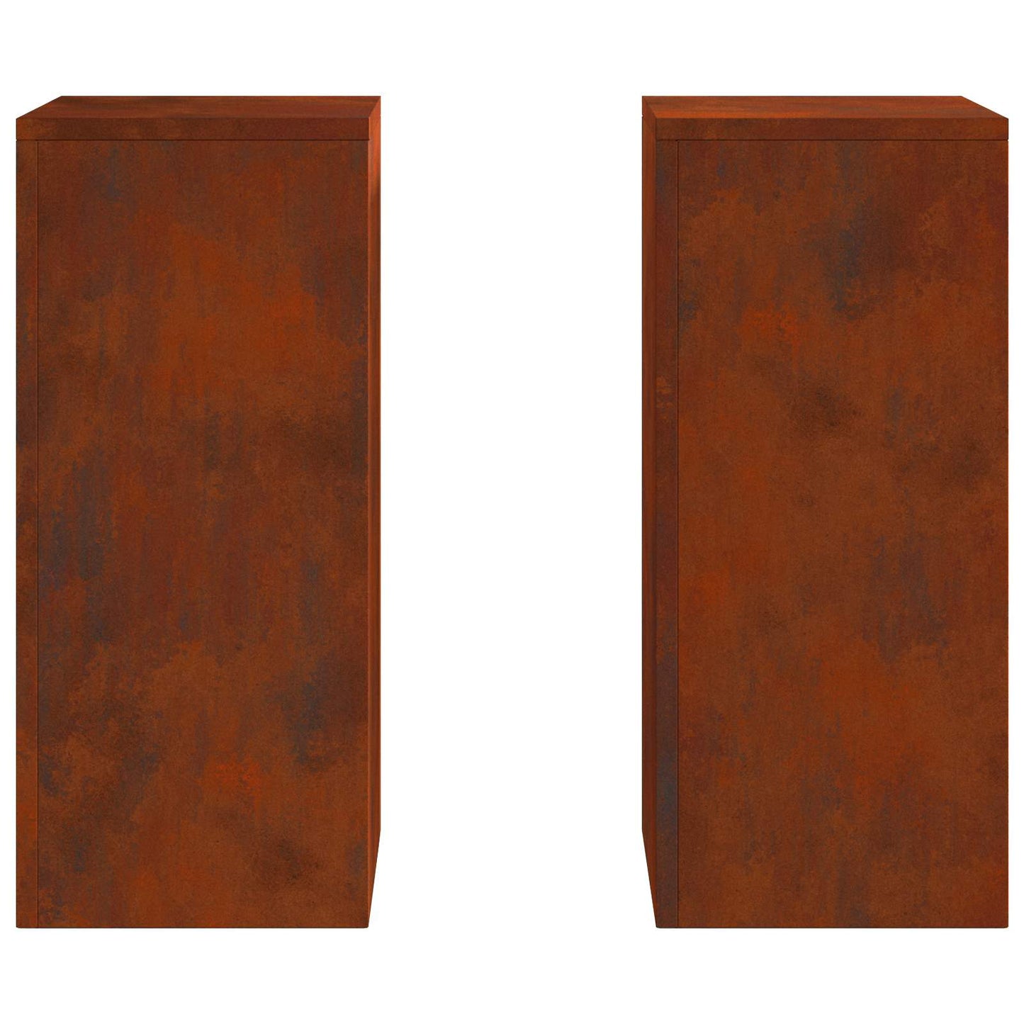 Vidaxl plantenstandaard 2 pcs roestig 24 x 24 x 55 cm cortenstaal